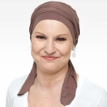 Turban femme en fibre de bambou modèle Victory Caramel