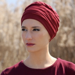 Turban Lola bordeaux doublé
